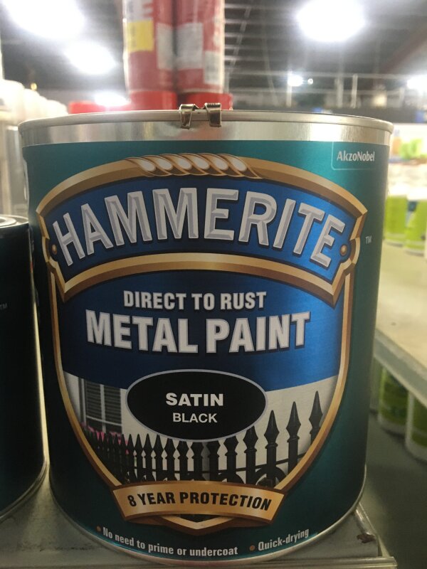 HM Hammerite Satin - 2.5L Satin Black